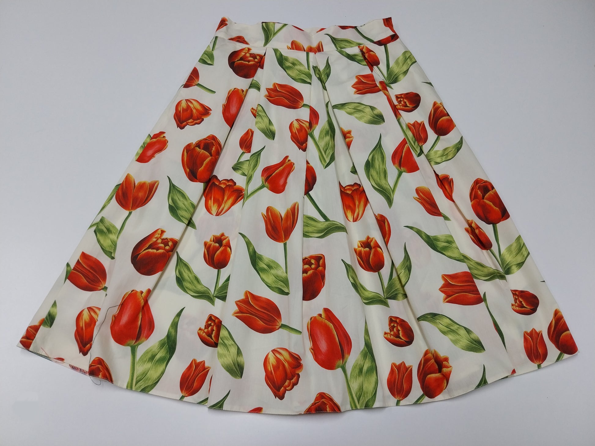 Tulipán mintás, rakott szoknya - Fruska