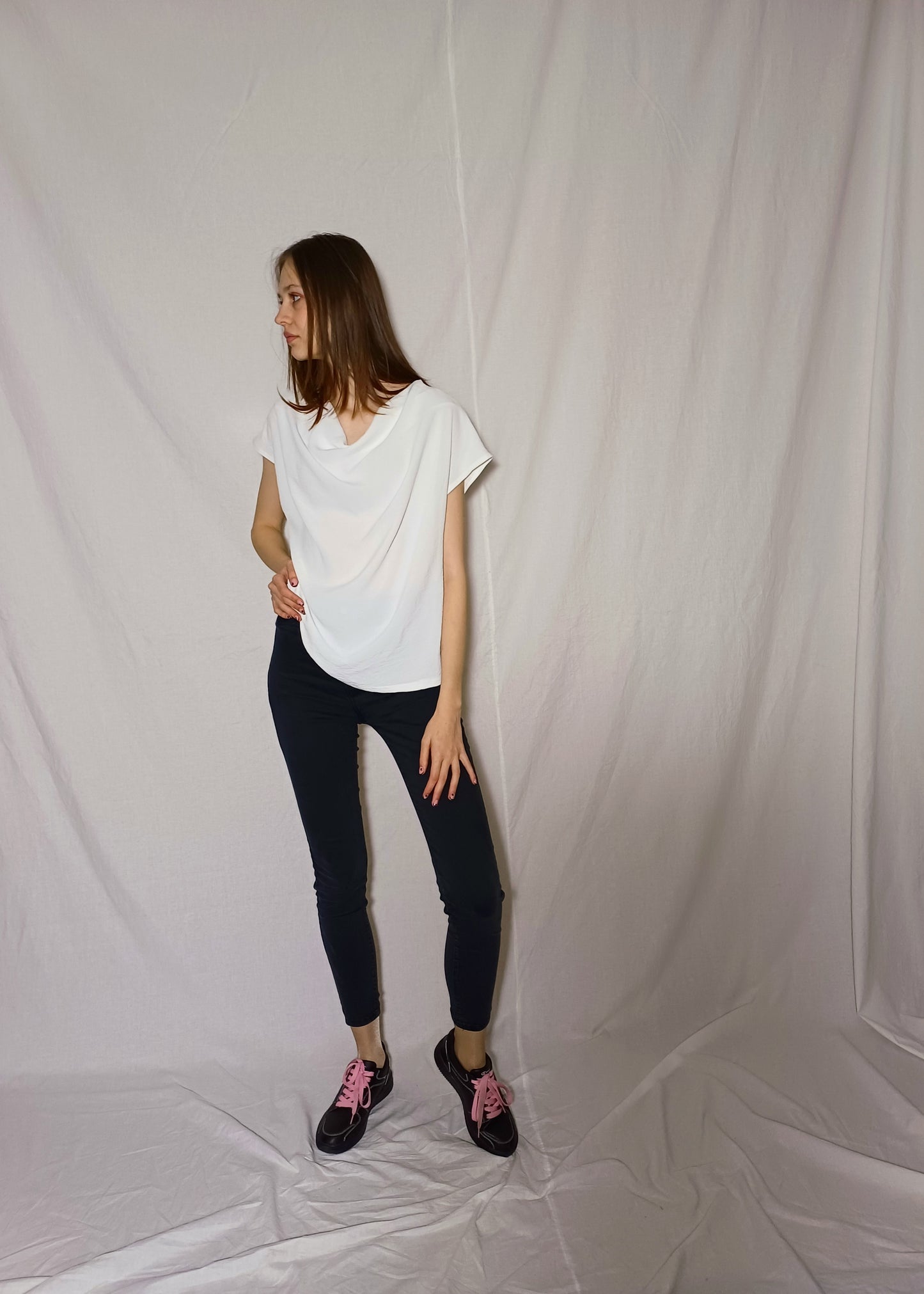 Dropped neck T-shirt